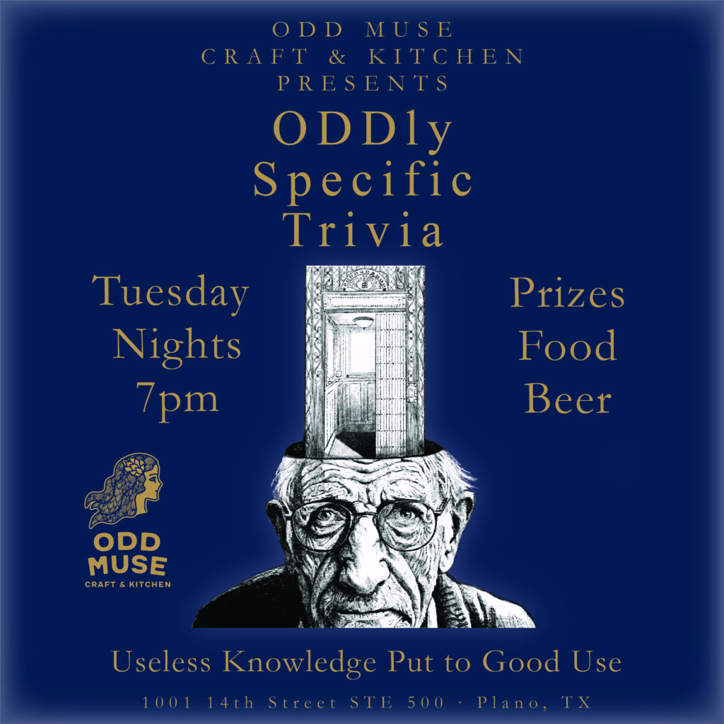 ODDLY SPECIFIC TRIVIA!!!  TUESDAY NIGHTS!!!